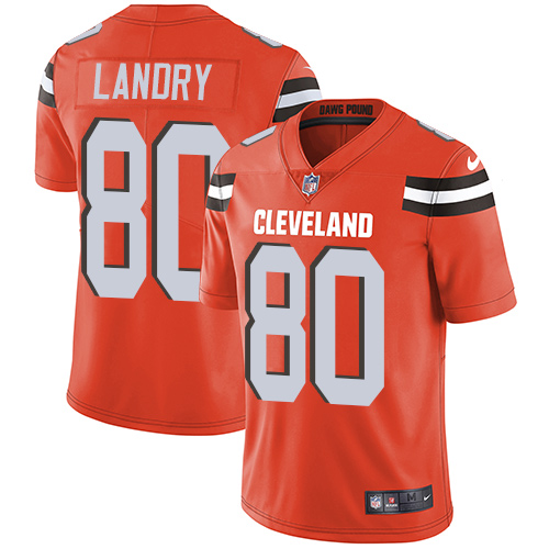Nike Browns #80 Jarvis Landry Orange Alternate Youth Stitched NFL Vapor Untouchable Limited Jersey - Click Image to Close